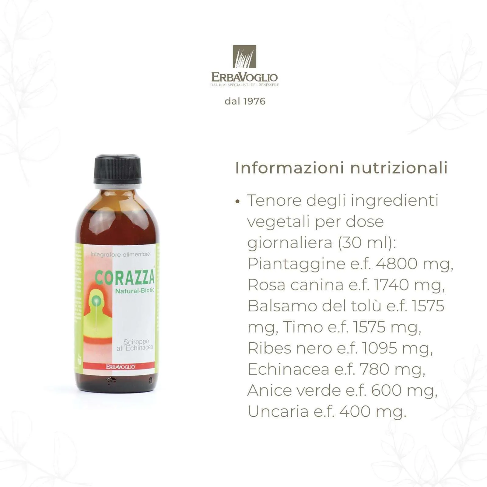 Corazza Natural Biotic Sciroppo Echinacea Tosse e Difesa - immagine 3