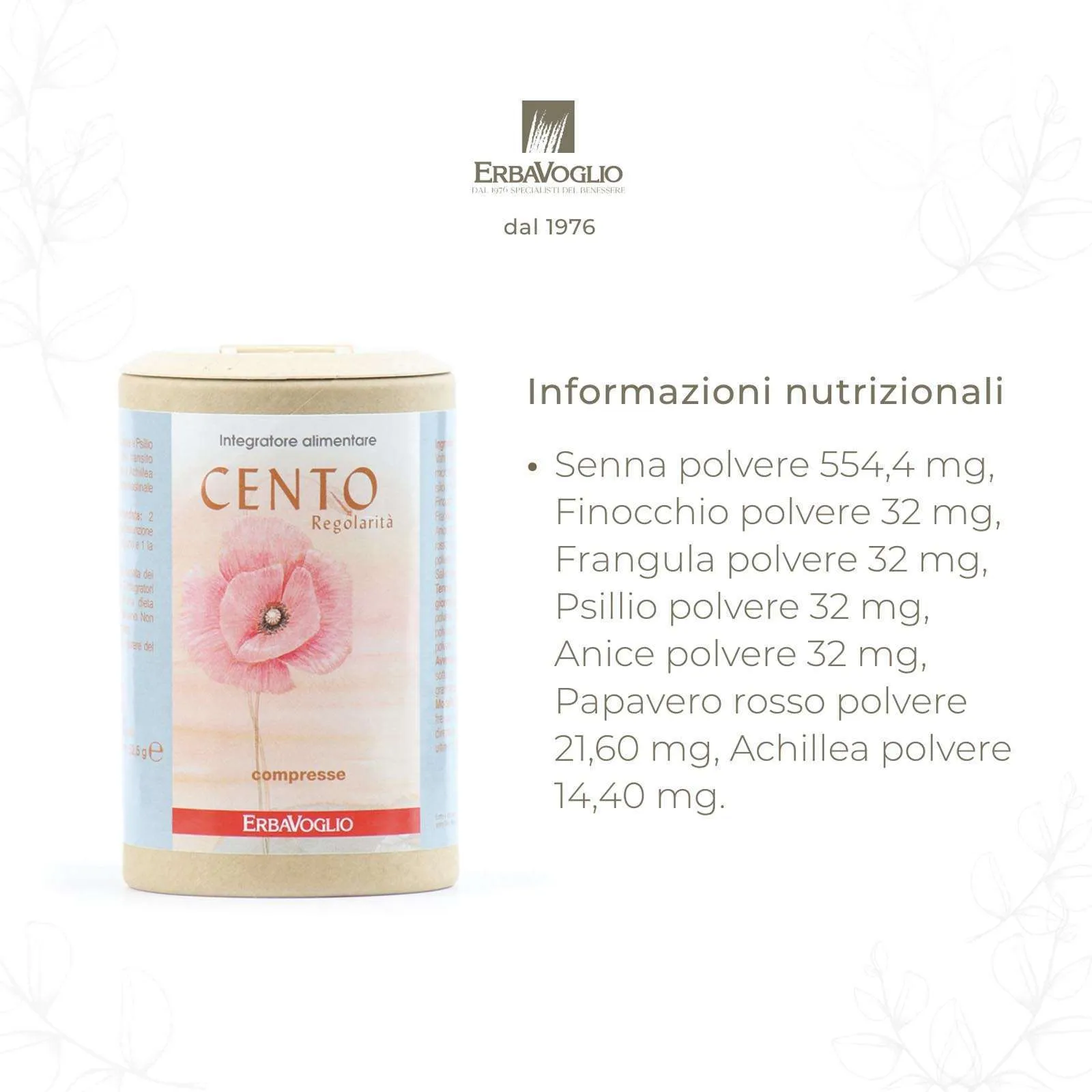 Cento Erbe per la Stitichezza Compresse - immagine 2