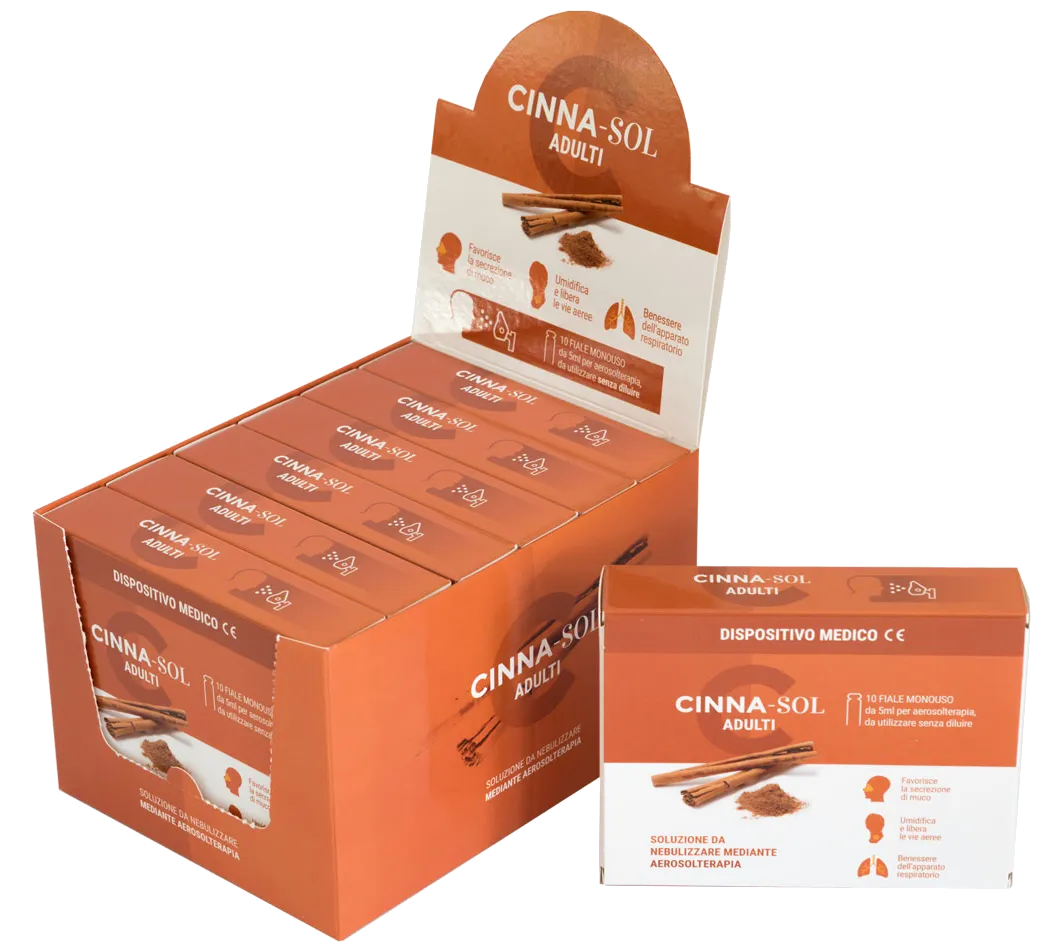 Cinna-sol bambini 10 fiale per aerosol, utile per le vie respiratorie. Santiveri