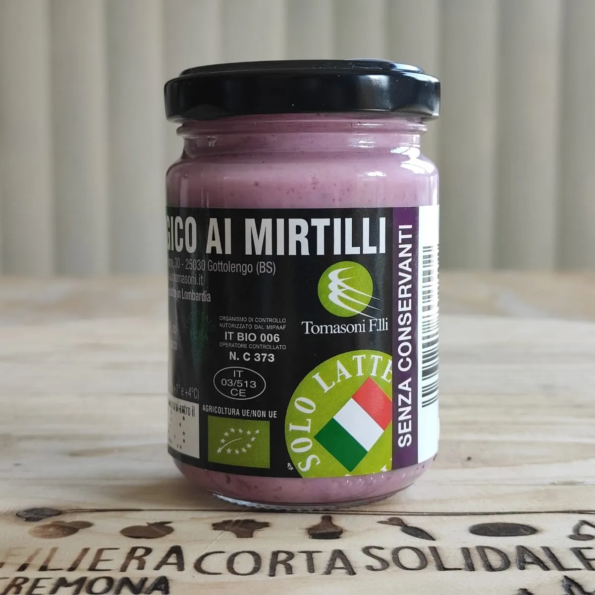 Yogurt vaccino mirtilli 150g, Az. bio Tomasoni