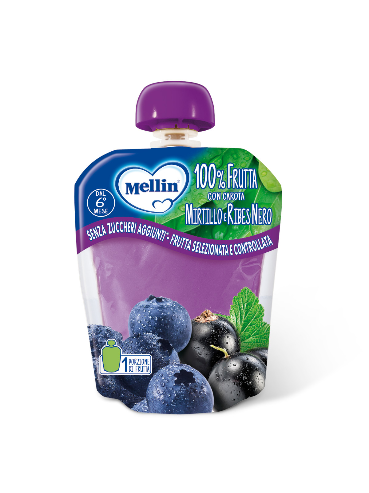 Mellin – pouch mirtillo ribes 90 gr