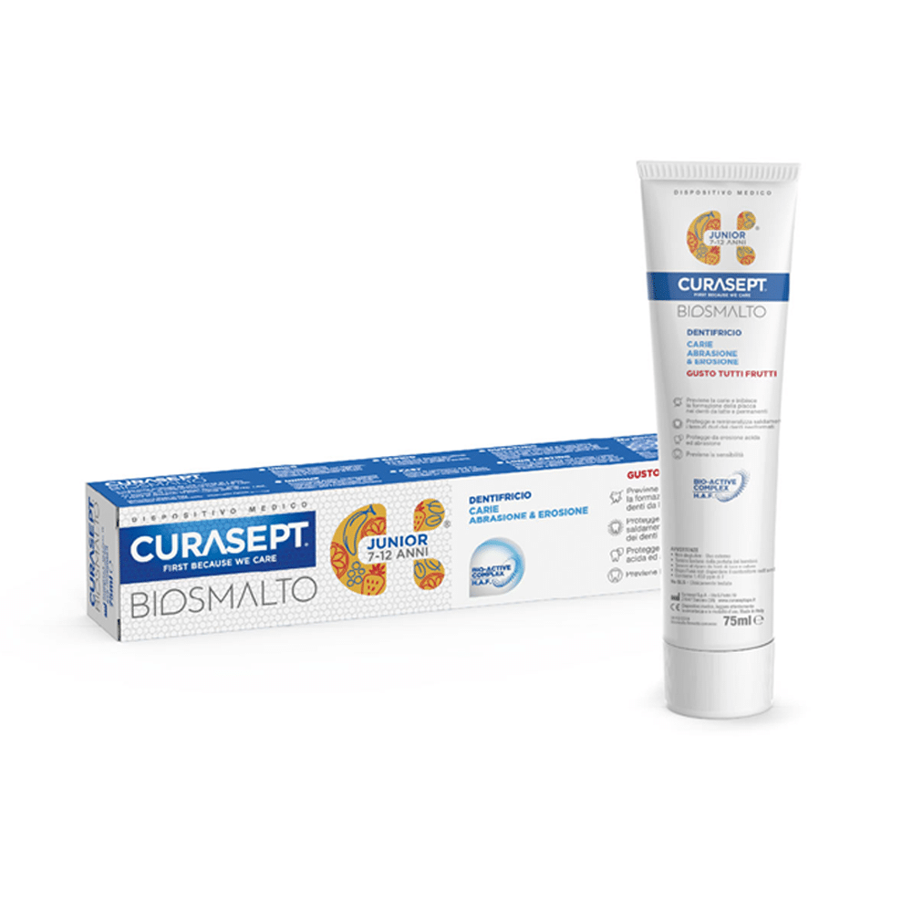 Curasept Biosmalto Dentifricio Carie Abrasione & Erosione Junior (7-12 anni) – 75ml