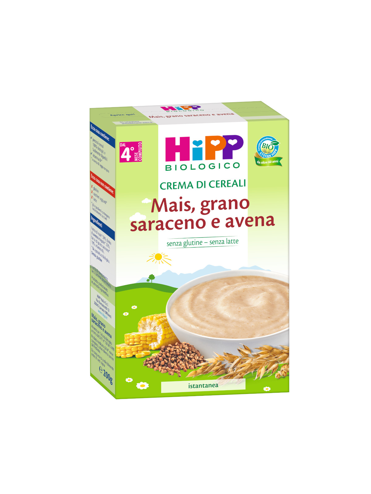 Hipp biologico-crema di mais, grano saraceno e avena 200g